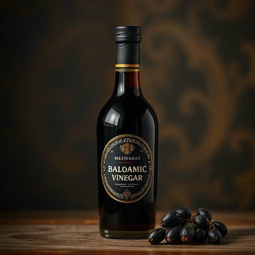 Una bottiglia di aceto balsamico di Modena